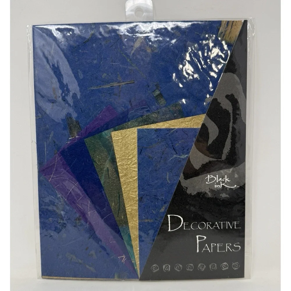 Black Ink Decorative Paper Pack - Blues IN-9907 - (5) 8x10